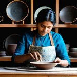 미술세라믹 분야 취업 정보 - **Prompt 1: Artisan's Studio - Blending Tradition and Modernity**
    "A young Bengali female artisa...
