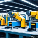 Home 23 세라믹 업계 최신 이슈 - A state-of-the-art ceramic manufacturing factory interior featuring advanced digital automation mach...
